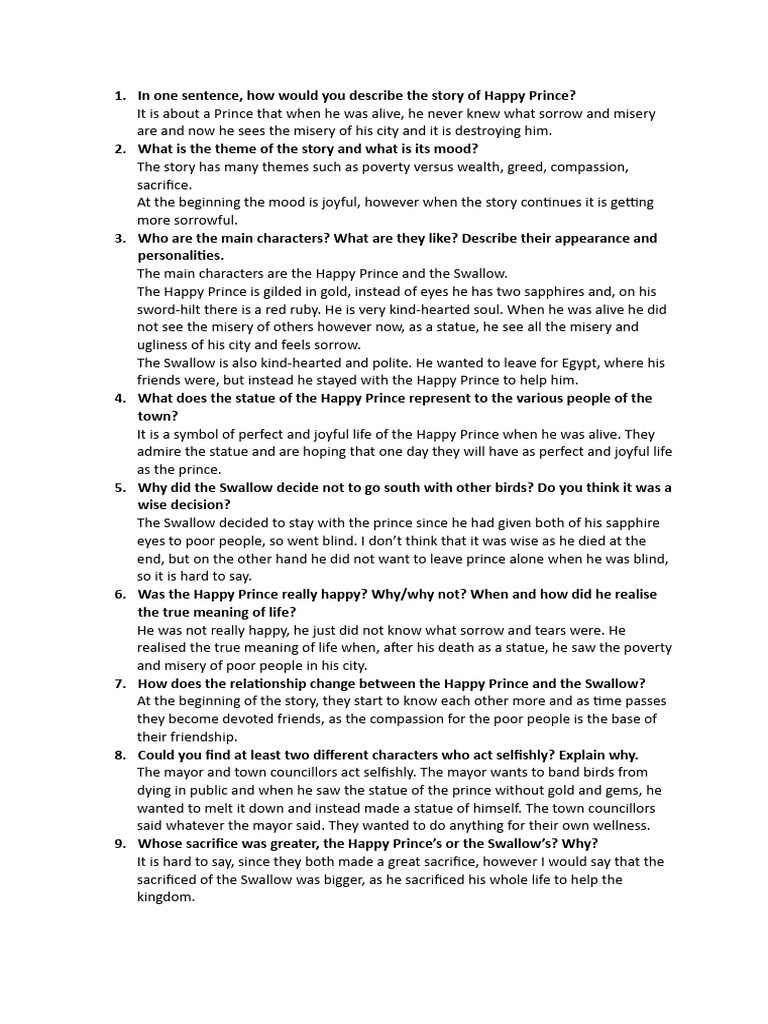 The happy prince pdf the happy prince and other tales