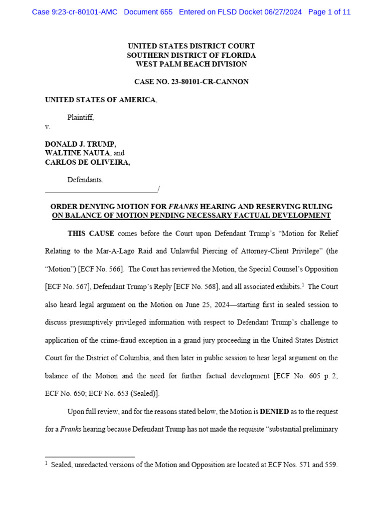 Gov - Uscourts.flsd.648652.655.0 1 | PDF | Affidavit | Evidence (Law)