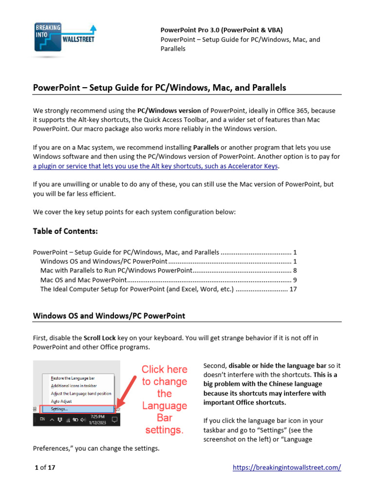 Biws PPT Setup Guide | PDF | Visual Basic For Applications | Microsoft ...