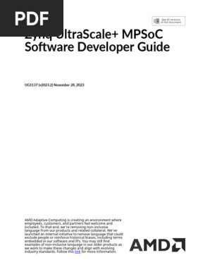 Ug1137 Zynq Ultrascale Mpsoc Swdev en Us 2024.1 | PDF Ug1137 Zynq Ultrascale Mpsoc Swdev en Us 2024.1 | PDF