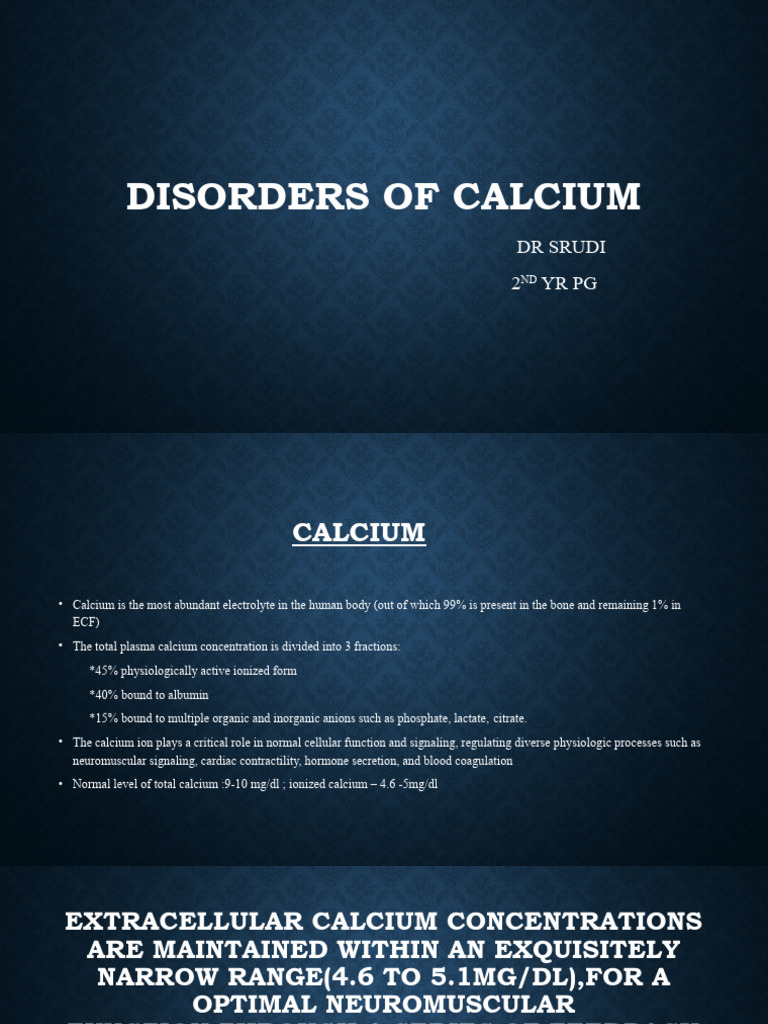 Calcium Disorders: Hypo- and Hypercalcemia | PDF | Vitamin D | Calcium