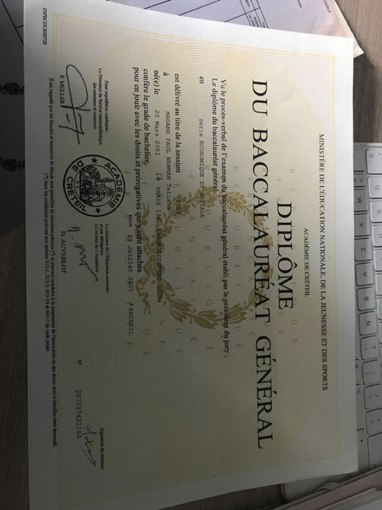 Diplôme Bac | PDF