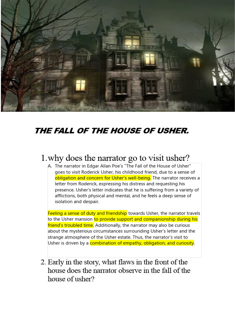Analysis of "The Fall of the House of Usher" | PDF | Behavioural Sciences | Psychology
