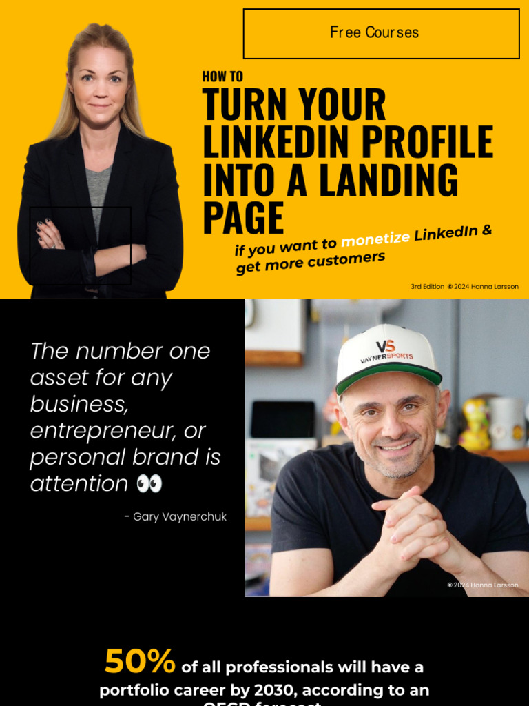How to turn your linkedin profile into a landing page pdf linked in