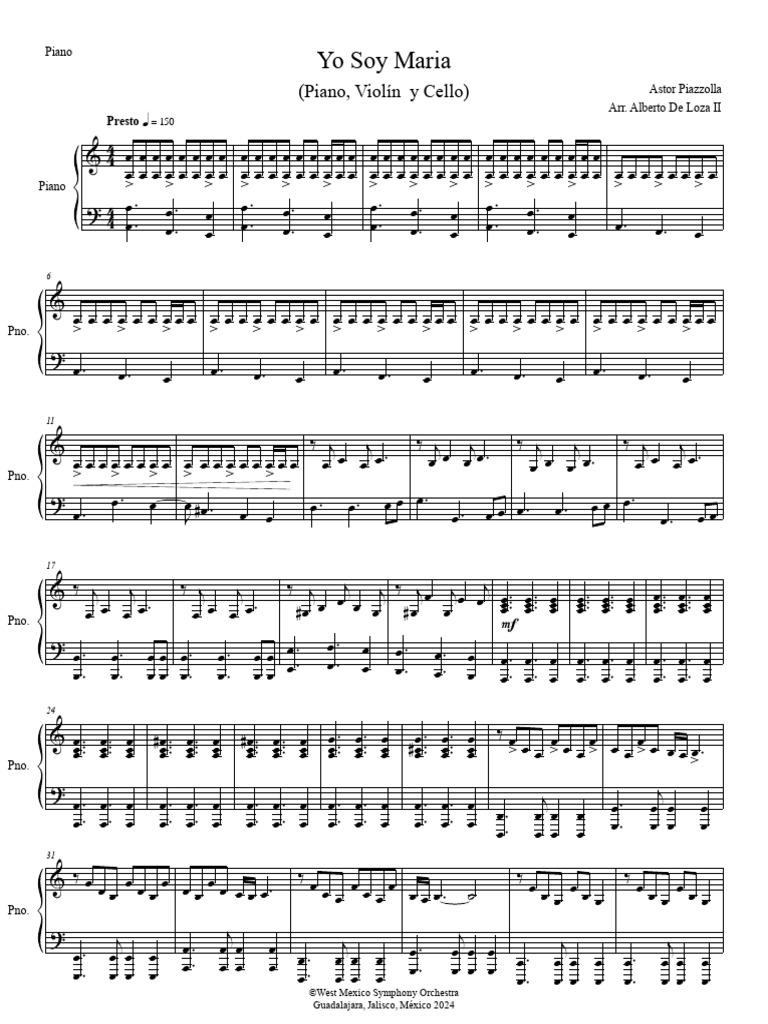 Yo Soy Maria - Piano | PDF