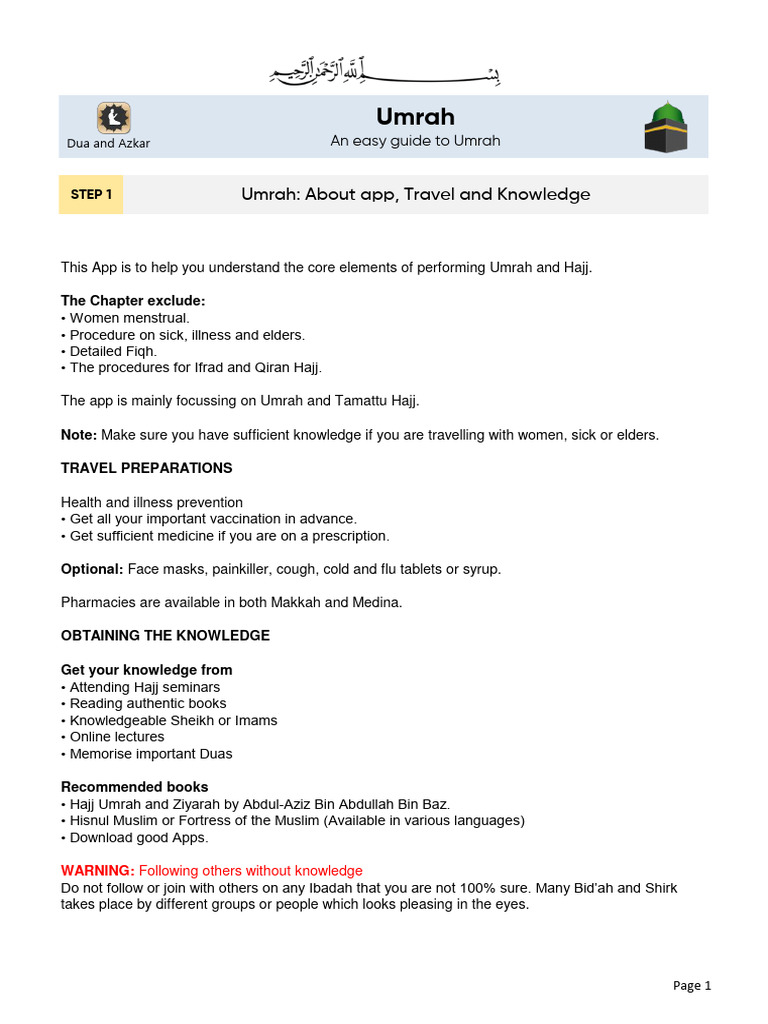 Umrah-detail guide | Download Free PDF | Hajj | Abrahamic Religions
