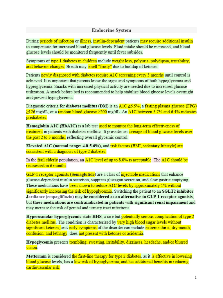 Endo Review Pdf Thyroid Diabetes