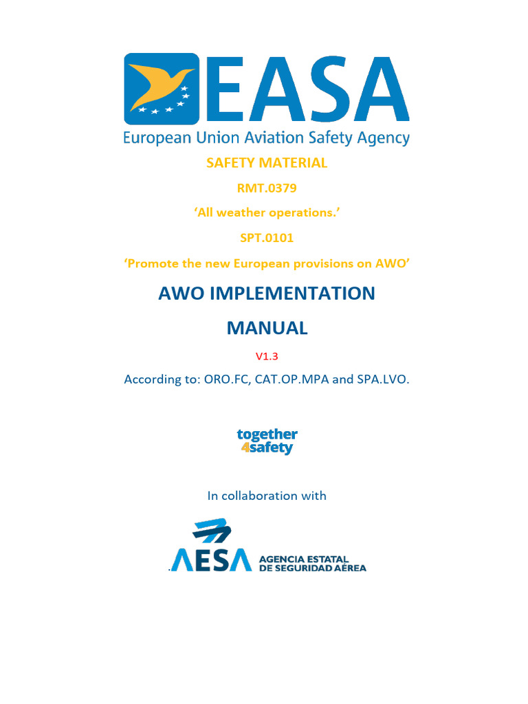 AWO Implementation Manual V1.3 Dated 07.03.2024 | PDF | Aviation ...