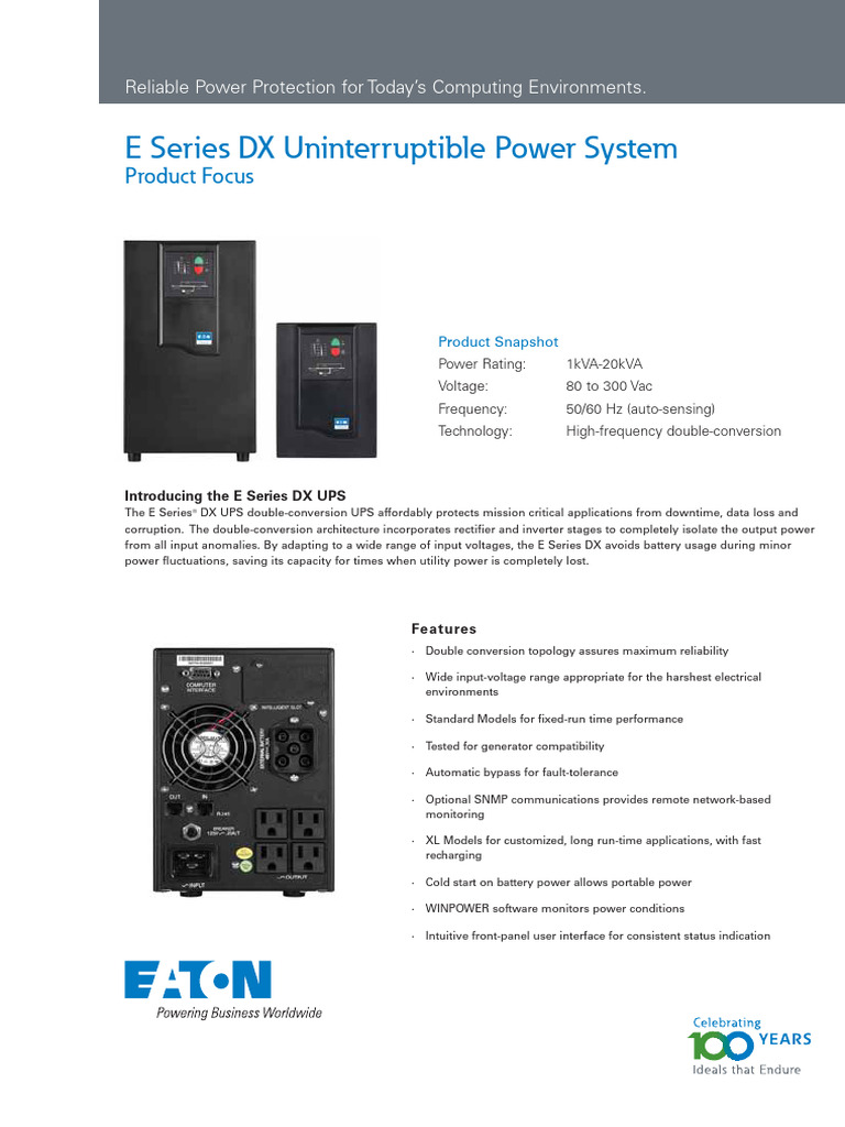 Eaton Dx2000h Manual de Usuario | PDF | Mains Electricity | Power Inverter