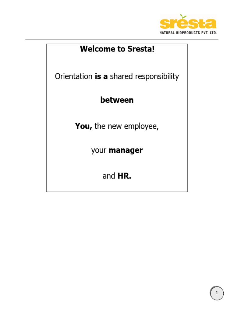 A26801378965f4018845220 - 1710489992 - Employee Orientation Guide | PDF ...