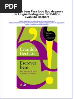 Escrever Bem para Todo Tipo de Prova de Língua Portuguesa 1st Edition Evanildo Bechara Full Chapter Download PDF