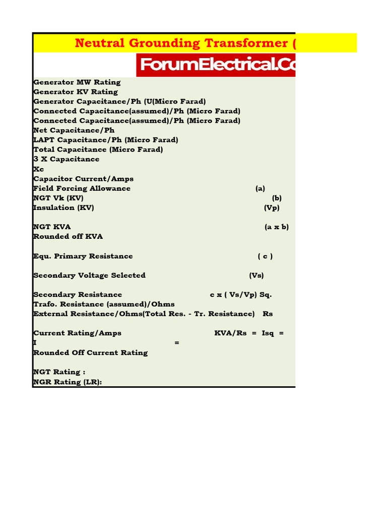 NGT Transformer Ampacity Calculator | PDF | Teaching Methods ...