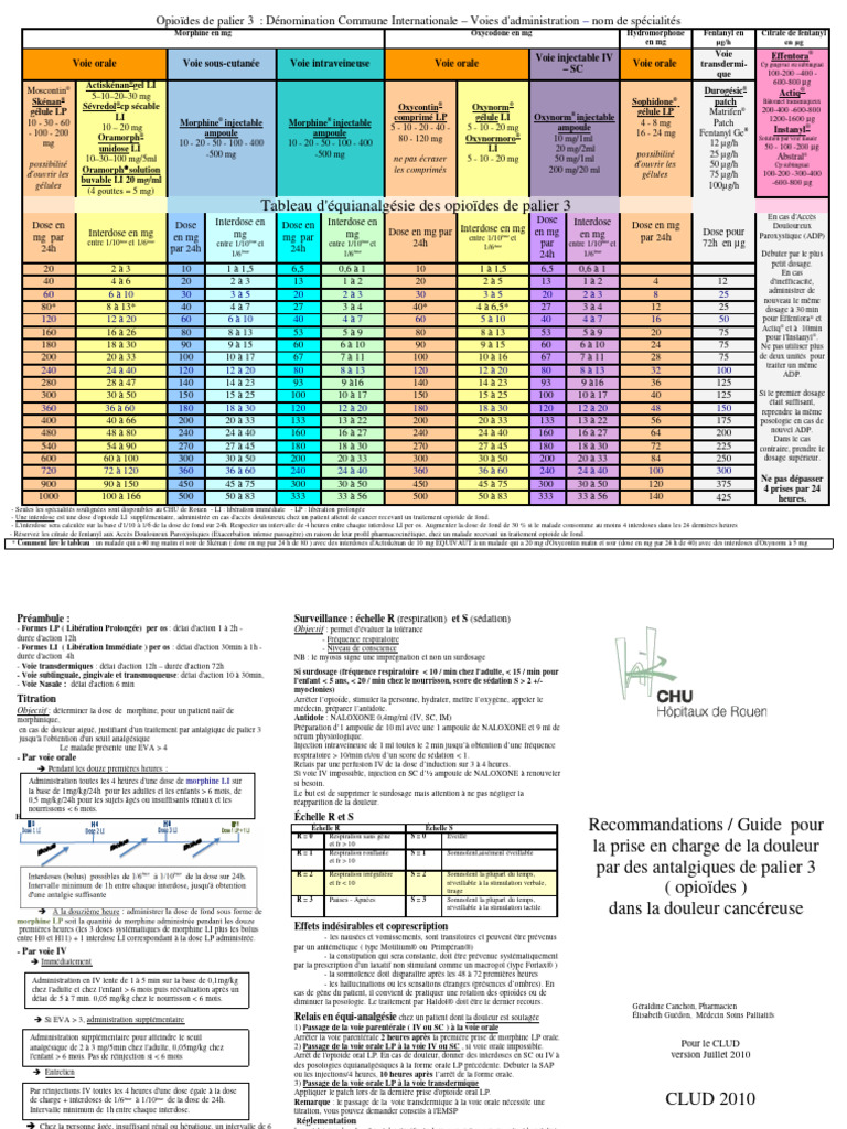Douleur Equianalgesie | PDF | Antalgique | Morphine
