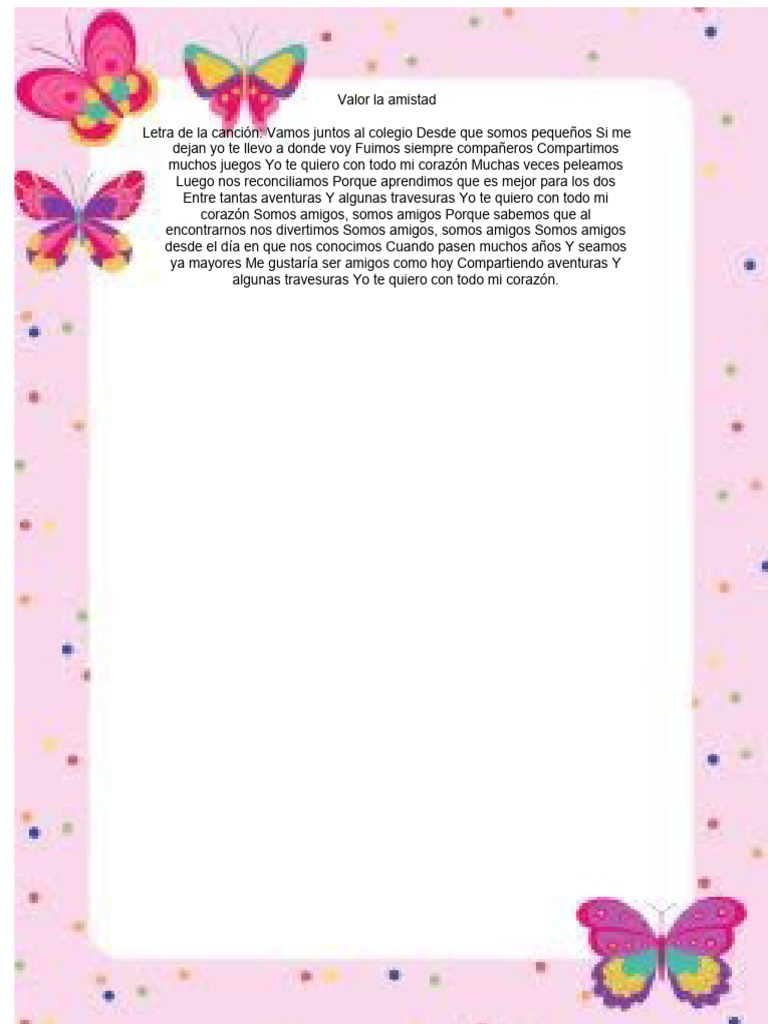 Valor La Amistad | PDF | Ciencias sociales | Salud y bienestar