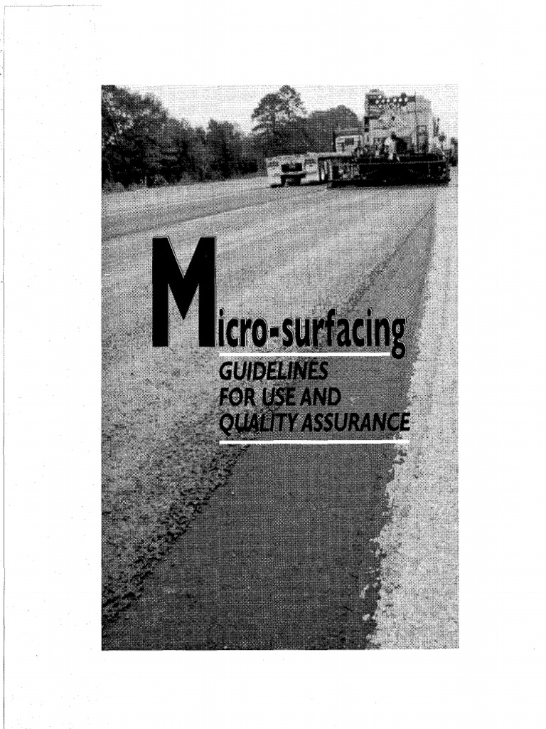 Micro-Surfacing Guidelines for TxDOT | PDF | Road Surface | Concrete