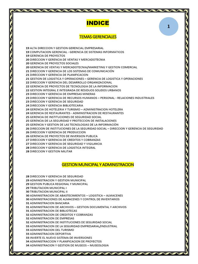 INDICE | PDF | Gestión de residuos | Residuos