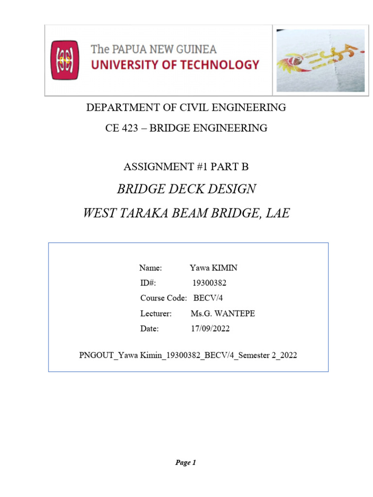 Bridge Deck Design for West Taraka Bridge | PDF | Bridge | Structural Load