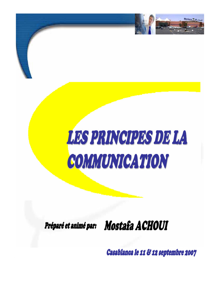 Principes de la Communication | PDF | la communication