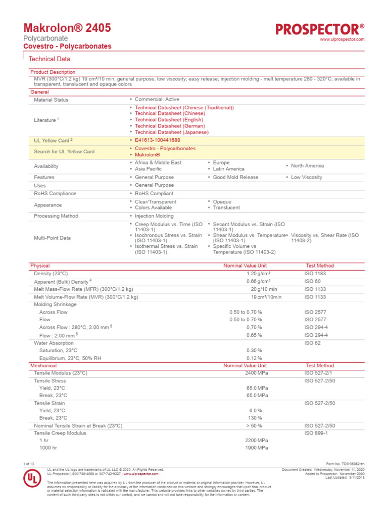 RAW MATERIALS MAKROLON 2458 550115 NATURAL visual data 3