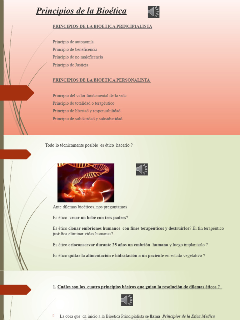 Principios Clave de la Bioética | PDF | Bioética