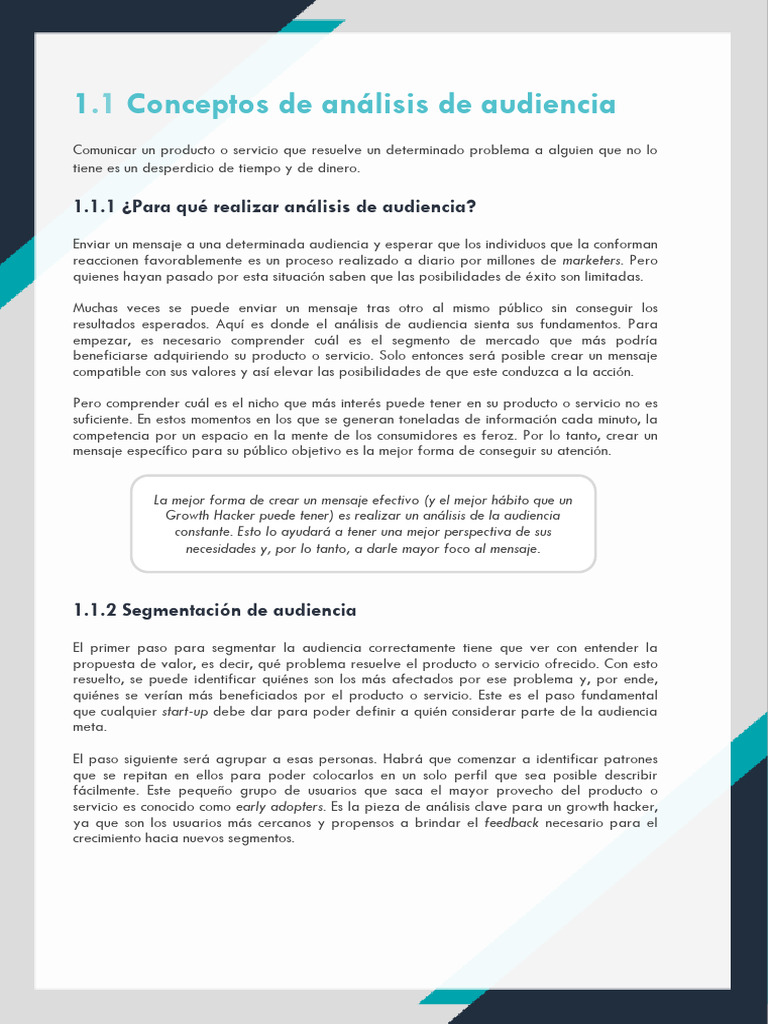 Análisis De Audiencia Pdf Metodología De Encuesta Empresa De Inicio