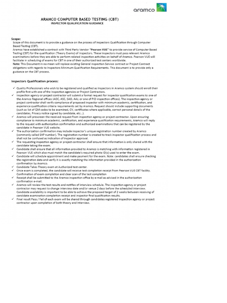 Aramco computer based testing docx toaz info pdf