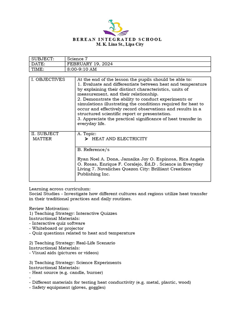 3 1 Temperature And Heat Pdf Heat Heat Transfer