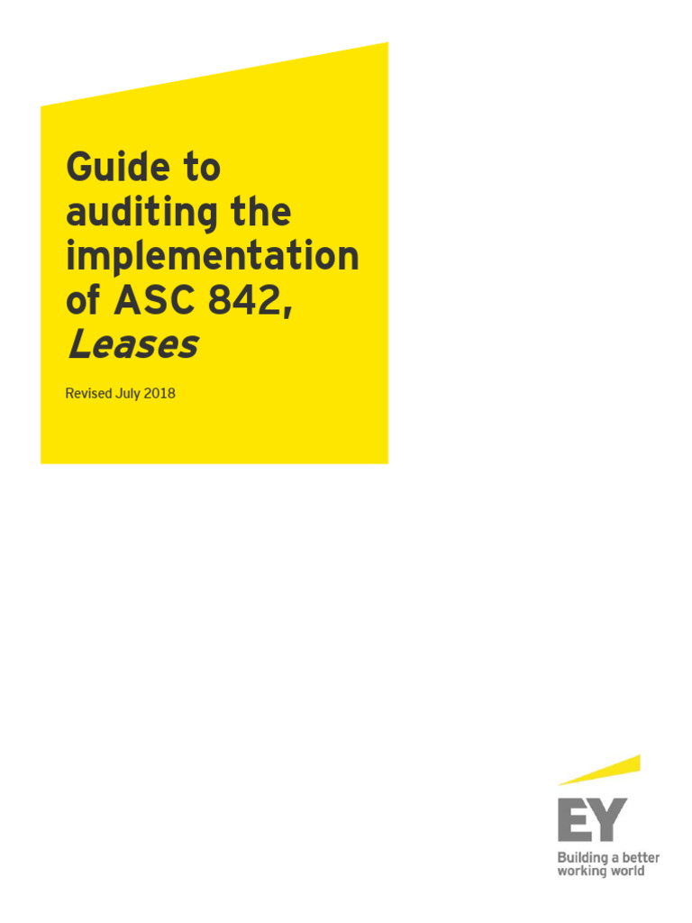 Guide To Auditing Implementation of ASC 842 Leases | PDF | Audit | Lease
