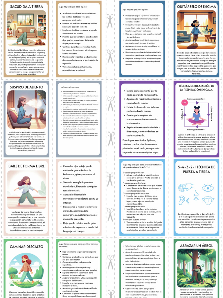 Tarjetas de Ejercicios de Terapia Somática | PDF