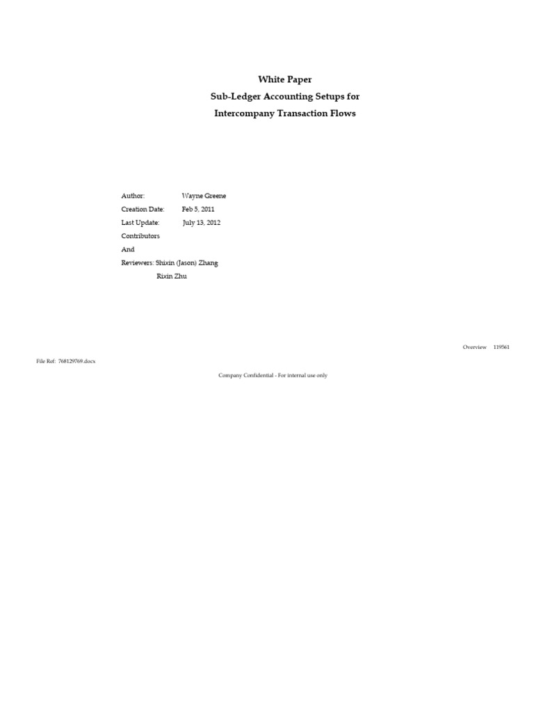 White Paper Subledger Accounting For Intercompany Transaction Flows V5 ...