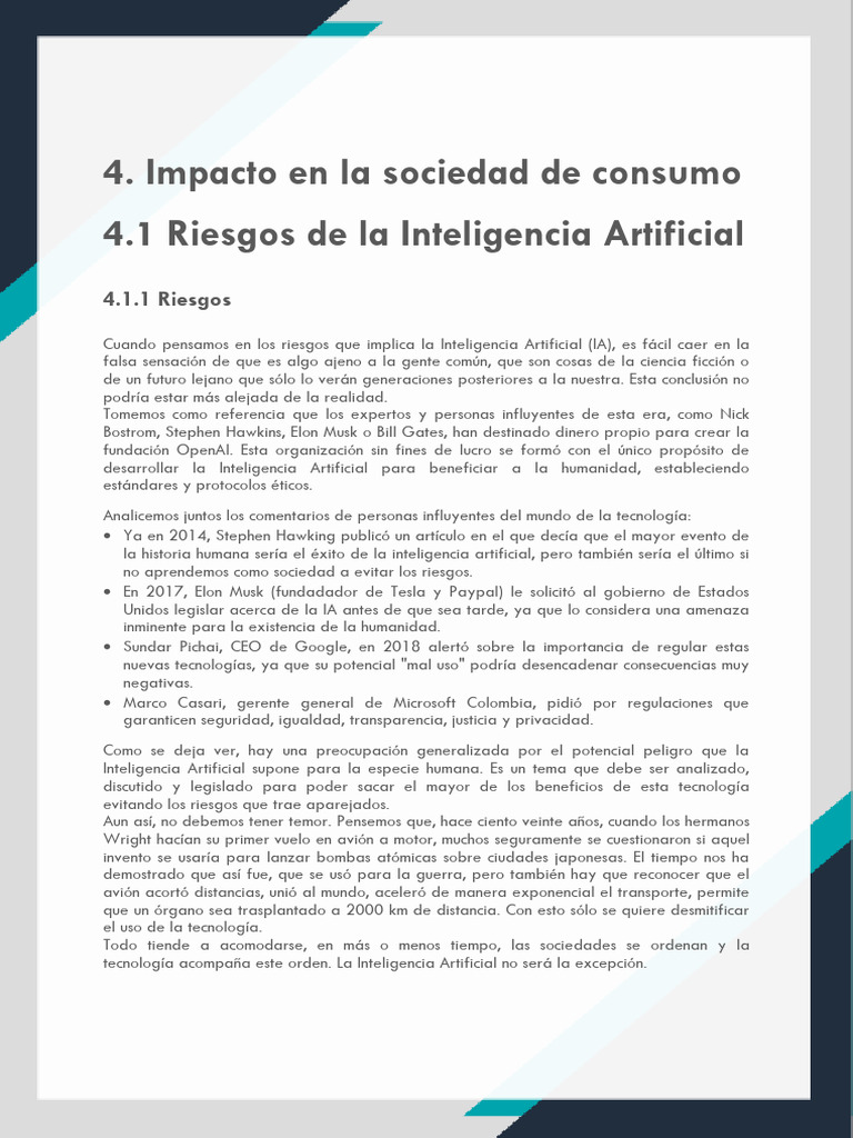 Riesgos de la Inteligencia Artificial | PDF | Inteligencia artificial ...