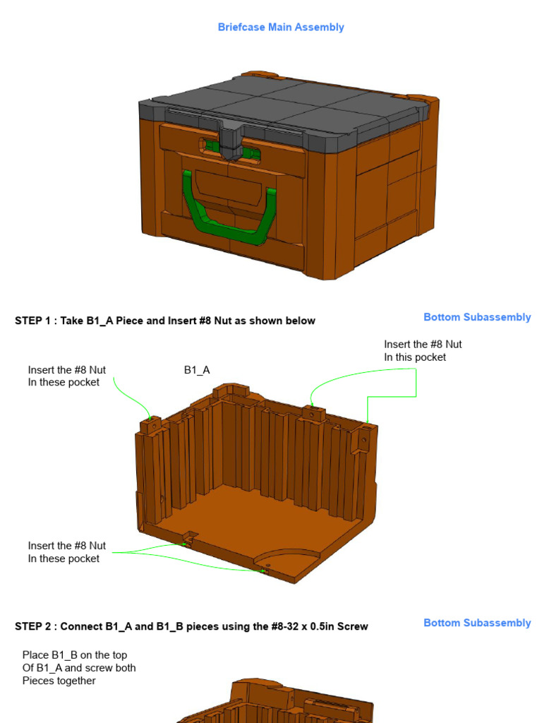 Briefcase Assembly Guide | PDF | Metalworking