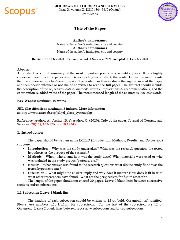 JOTS Authors Template 2019 | PDF | Methodology | Science