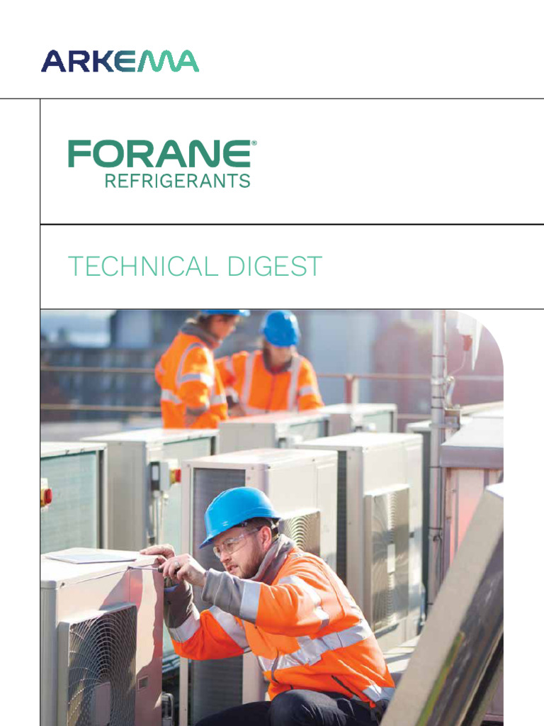 Forane Refrigerants Technical Digest EN PDF Chlorofluorocarbon