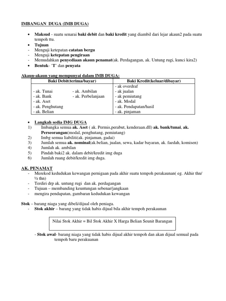 Nota Khb Pk Tingkatan 3 Imbangan Duga Pdf