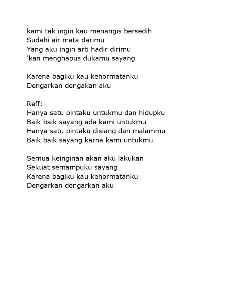Lirik Lagu Baik Baik Sayang Pdf