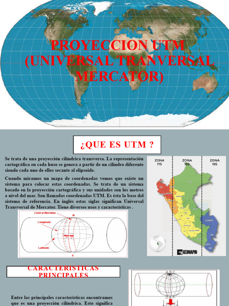 Proyección UTM: Características y Usos | PDF | Longitud | Latitud