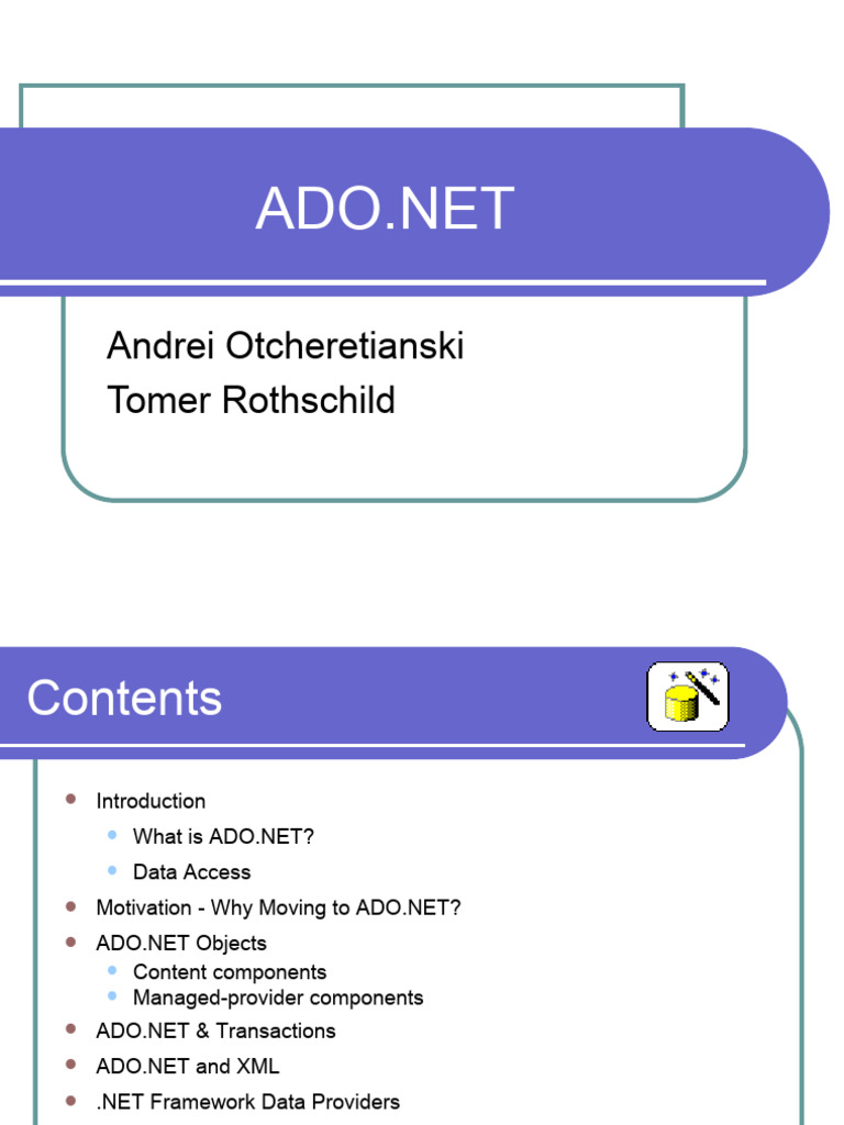 Activex data object pdf database transaction xml