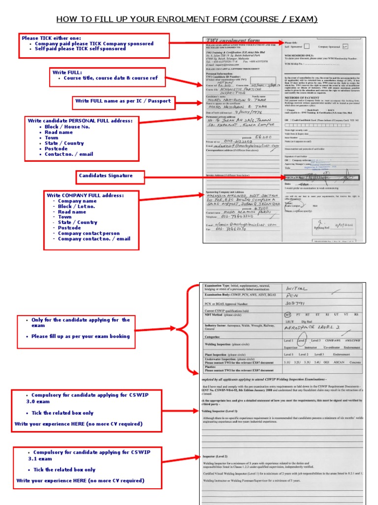 Enrollment Form Filling Guide | PDF | Career & Growth