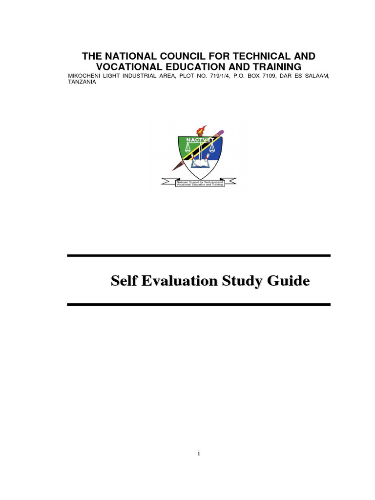 NACTVET Comprehensive Self-Study Guide | PDF | Governance | Evaluation