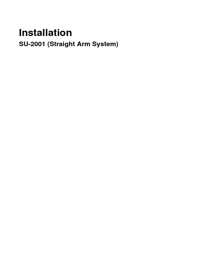 SU-2000 S-Arm System Installation Guide | PDF | Calibration | Switch