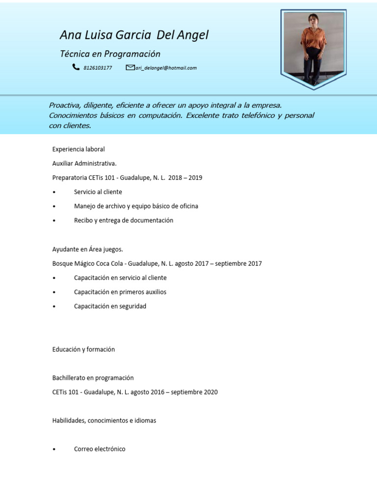 Perfil Profesional de Ana Luisa García | PDF