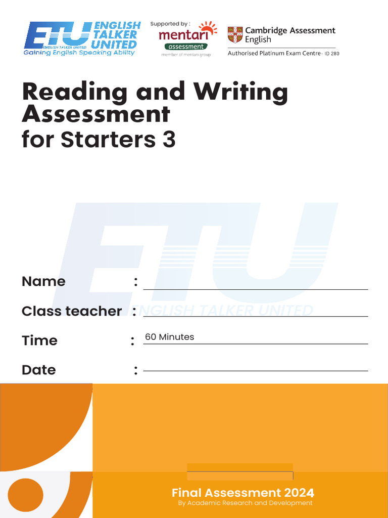 Starters 3 Reading and Writing | PDF | Language Arts & Discipline