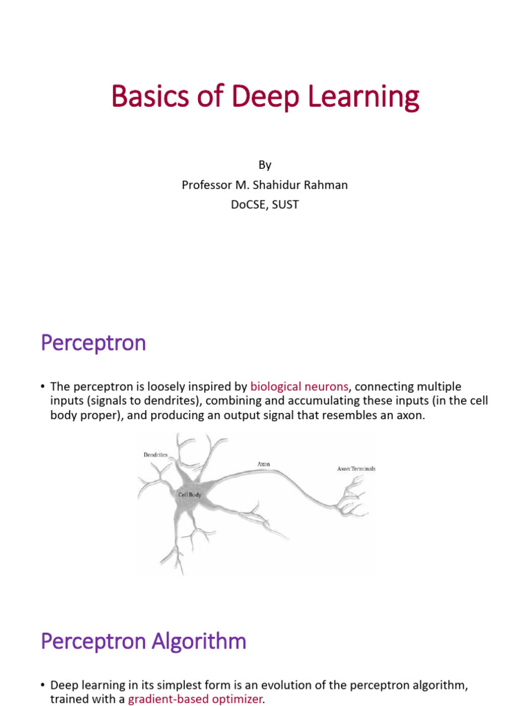 Basics of Deep Learning | PDF | Artificial Neural Network ...