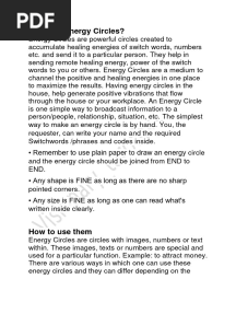 Energy Circles