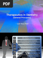 Therapeutics in Dentistry(General Principles)