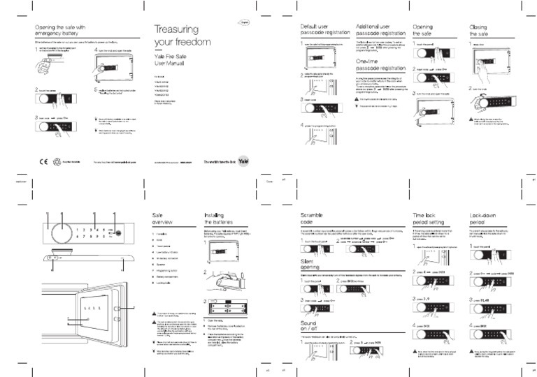 Yale Medium Fire Safe User Guide 2010 | PDF