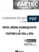 Prova Faetec Nvel Medio Subseqente e Vestibular Iseseists Prova de A 2semestre 2011 Demo 110812200551 Phpapp02