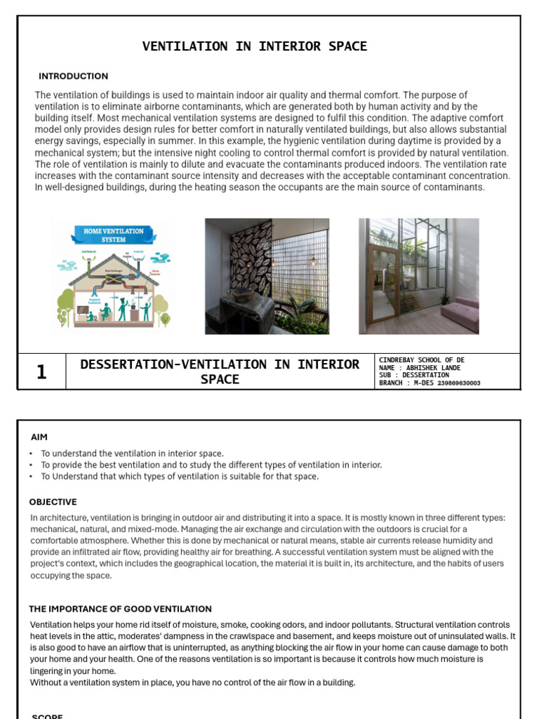 Ventilation Strategies for Indoor Spaces | PDF | Ventilation ...