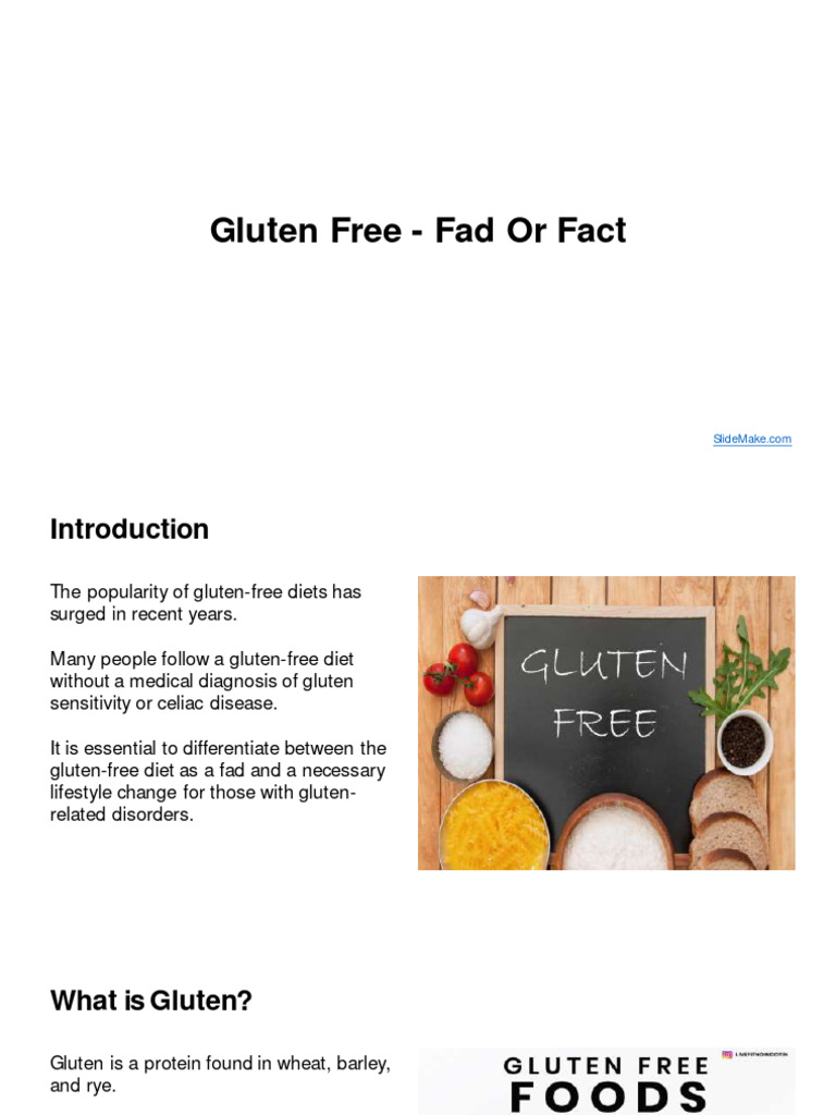 Gluten-Free Diet: Fad or Necessity? | PDF | Gluten Free Diet | Gluten